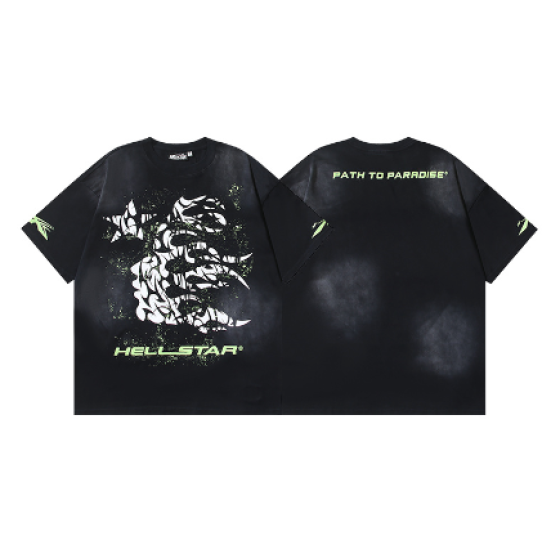 Hellstar Washed Print Short-Sleeve T-Shirt